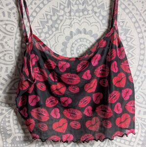 💕 Shein 2XL Mesh Kiss Top